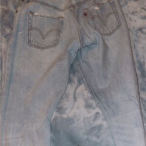 Levis blue open boot jeans